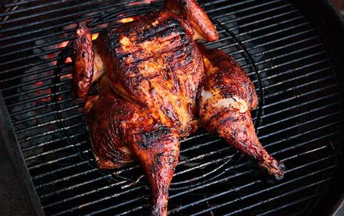 Full BBQ chicken  - Get your delicious full BBQ chicken with free bbq sauce & salard